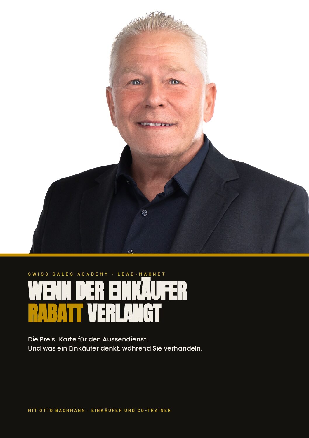 Titelseite der Preis-Karte für den Aussendienst, Leadmagnet der Swiss Sales Academy
